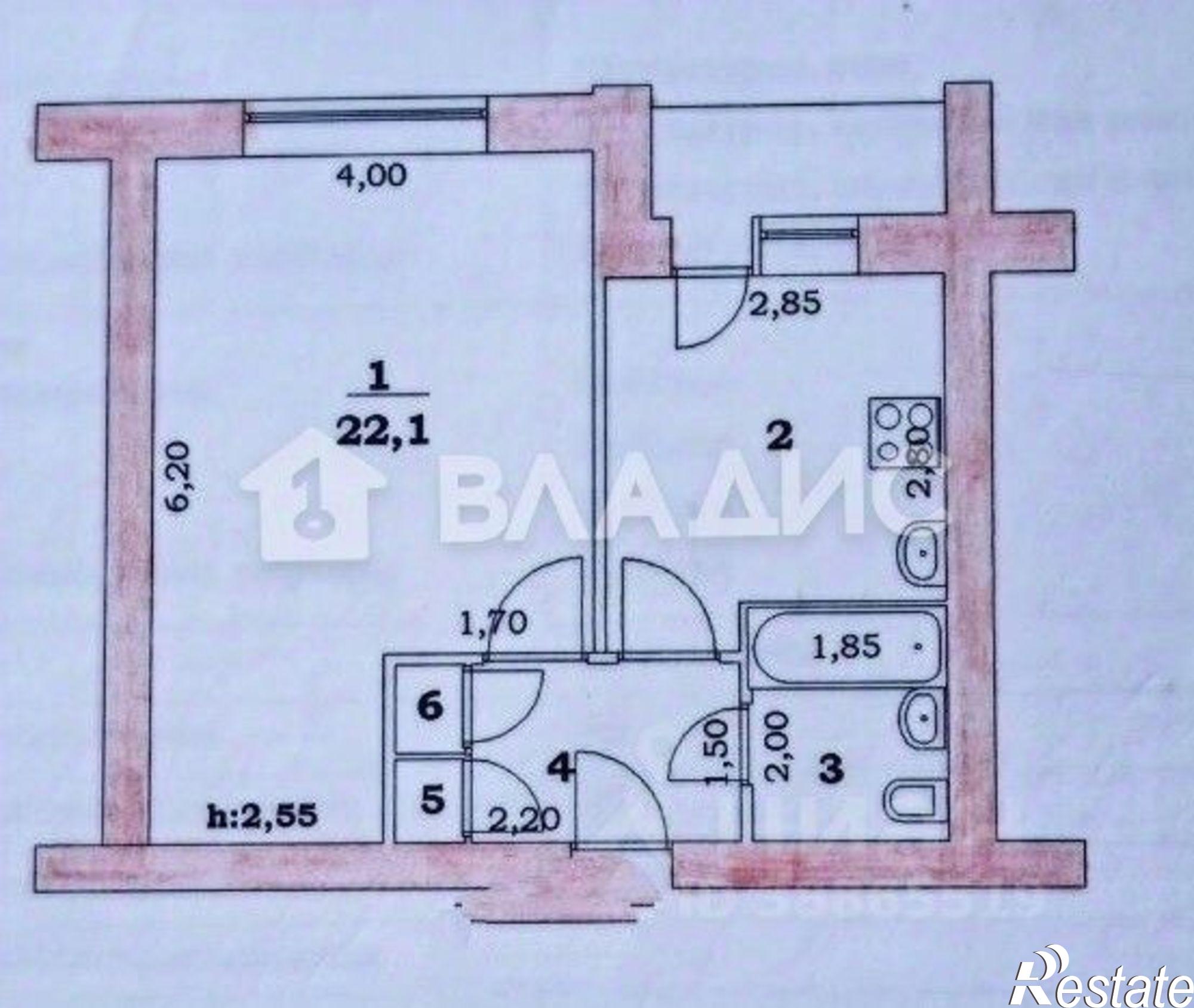 Купить квартиру за 1 750 000 рублей на ул Ворошилова, 38