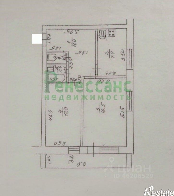 2-комн квартира Трубчевский район, Трубчевск г.