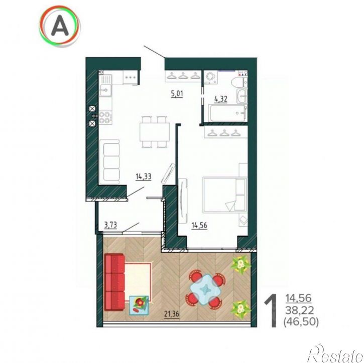 1-комн квартира Брянск городской округ, Брянск
