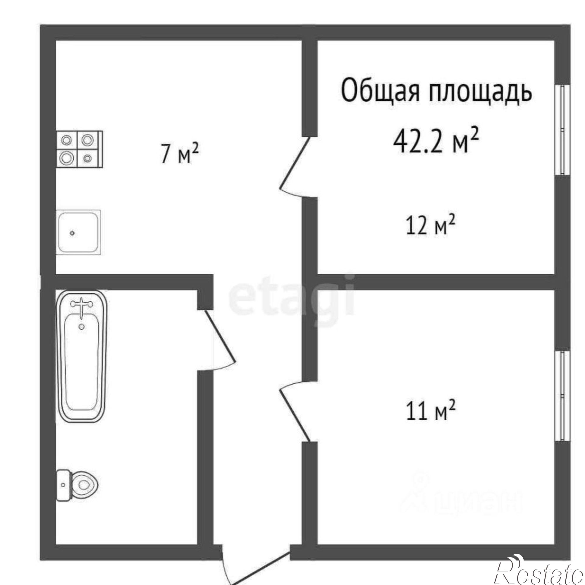Купить квартиру за 1 750 000 рублей на улица Чайковского, 3