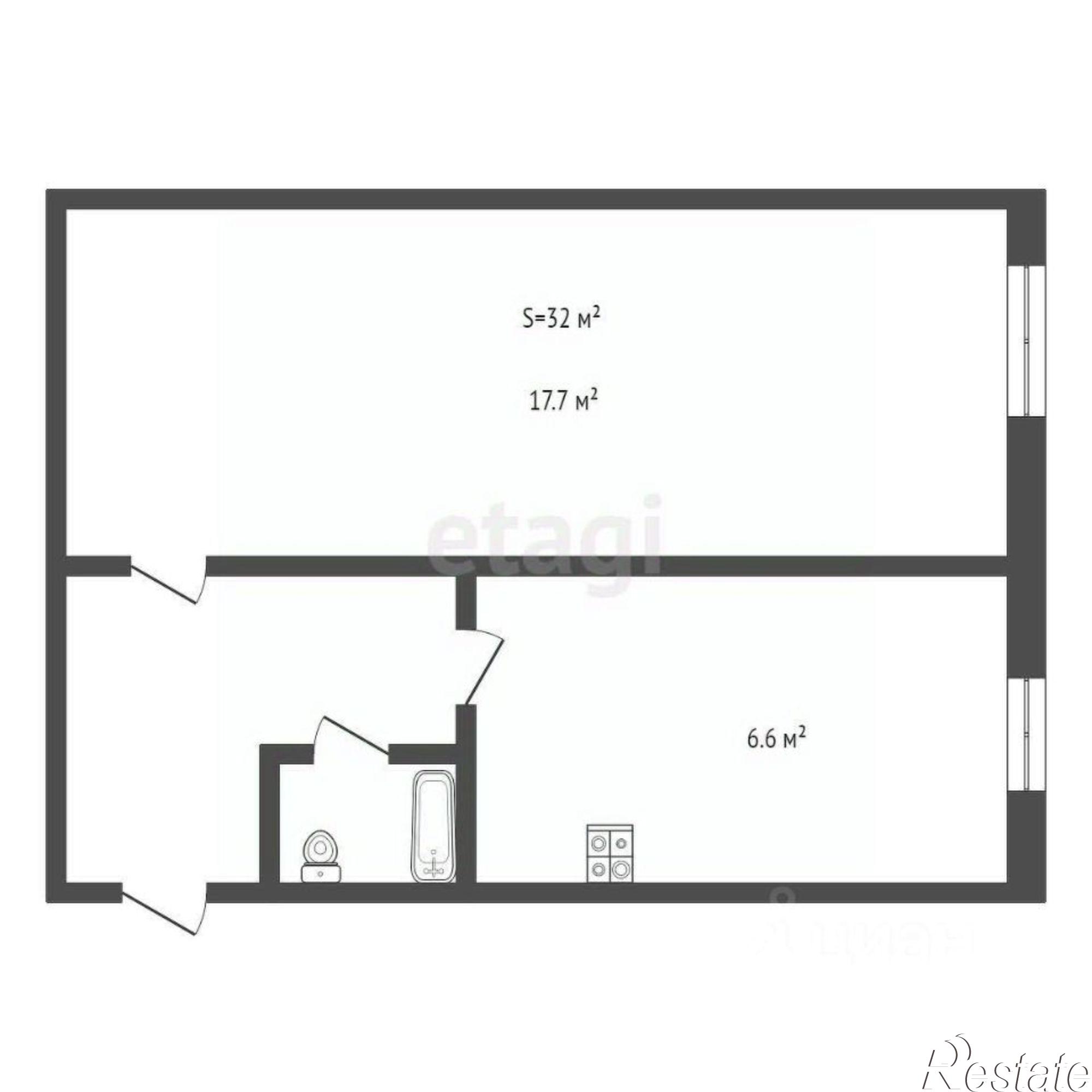 Купить квартиру за 2 049 000 рублей на городской округ Брянск