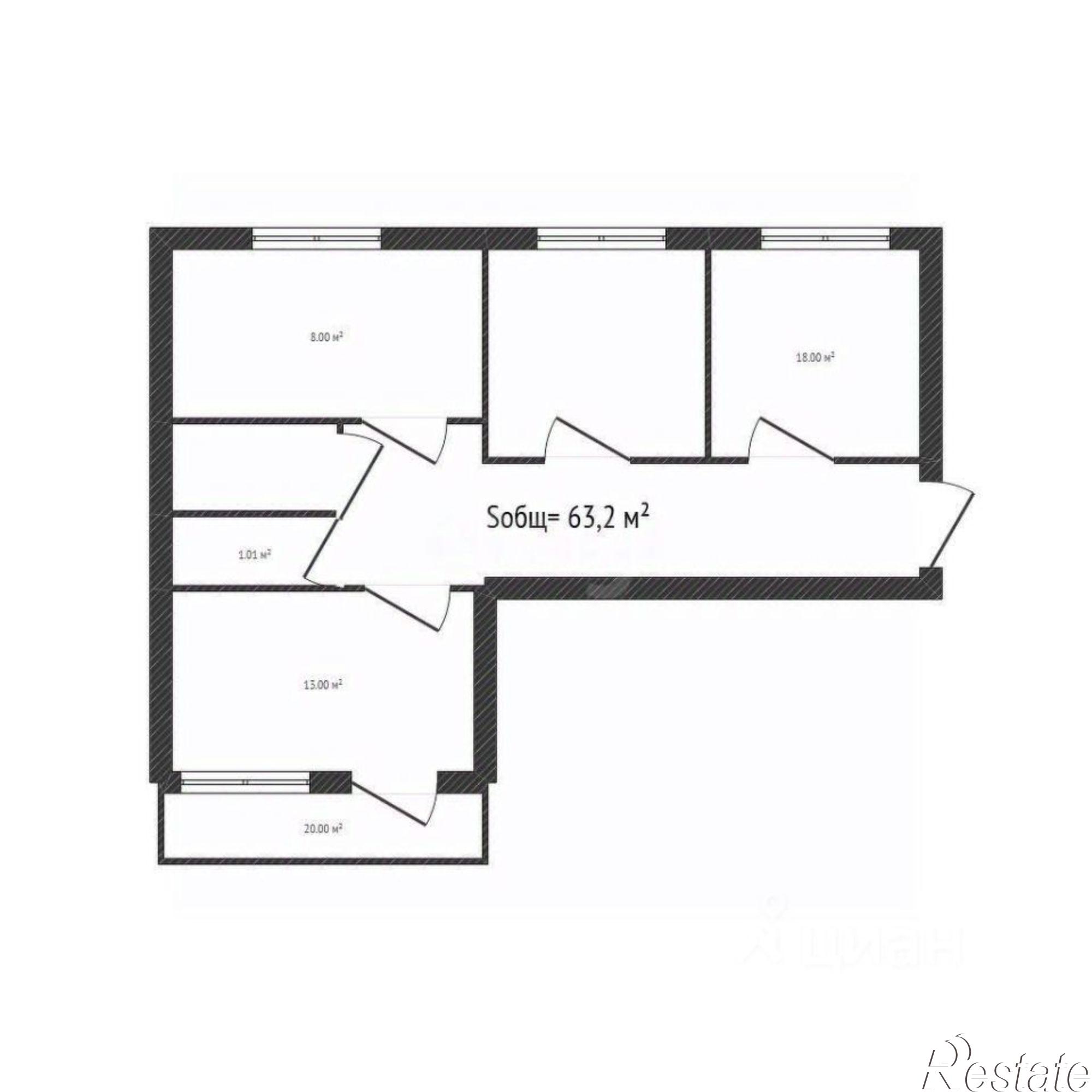 Купить квартиру за 2 950 000 рублей на городской округ Брянск
