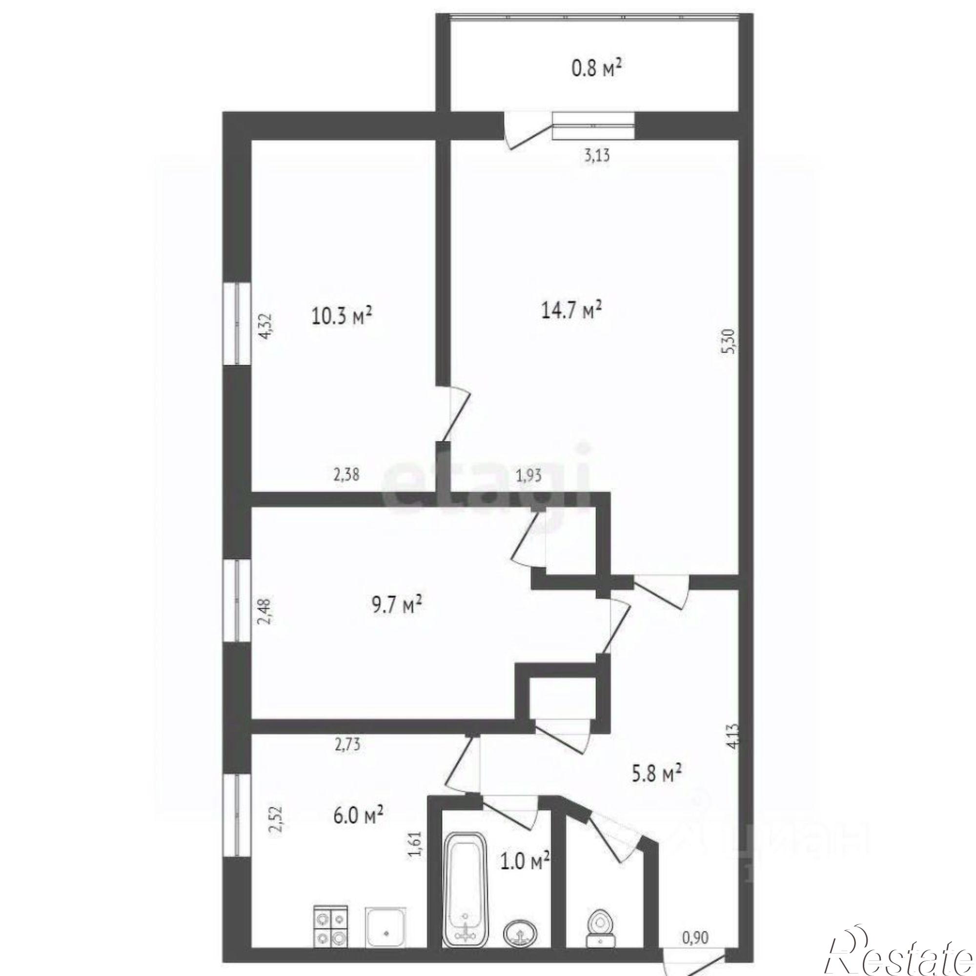 Купить квартиру за 3 350 000 рублей на Унечский район, Унеча