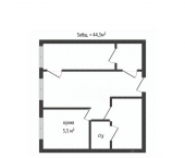 2-комн, 44кв м, этаж 2/5 Дятьковский район, Дятьково