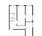 3-комн, 79кв м, этаж 1/2 улица Мира, 19