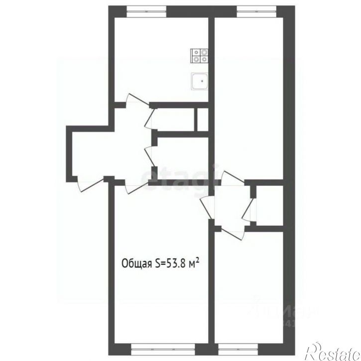 3-комн квартира Брянский район