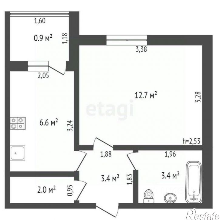 1-комн квартира городской округ Брянск
