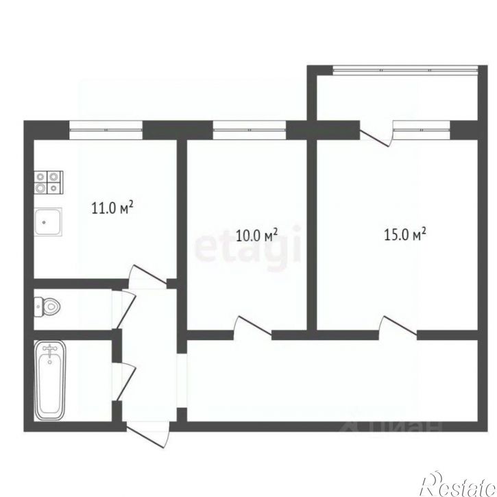 2-комн квартира Брасовский район