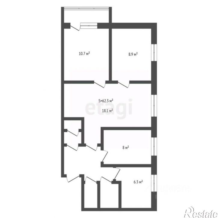 4-комн квартира городской округ Клинцы