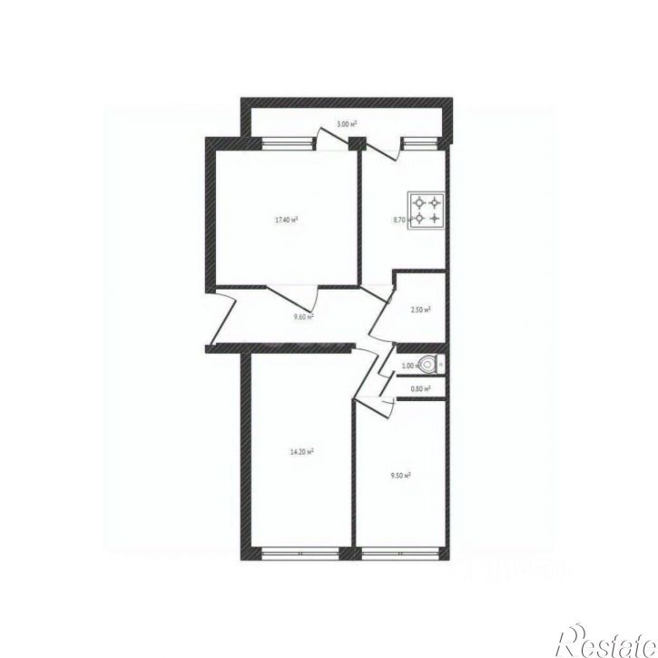 3-комн квартира Станционная улица, 32,  д. 32