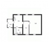 4-комн, 68кв м, этаж 1/1 городской округ Сельцо