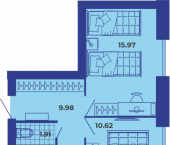 2-комн, 66 кв м, этаж 2/9 ул им. О.С. Визнюка, 18
