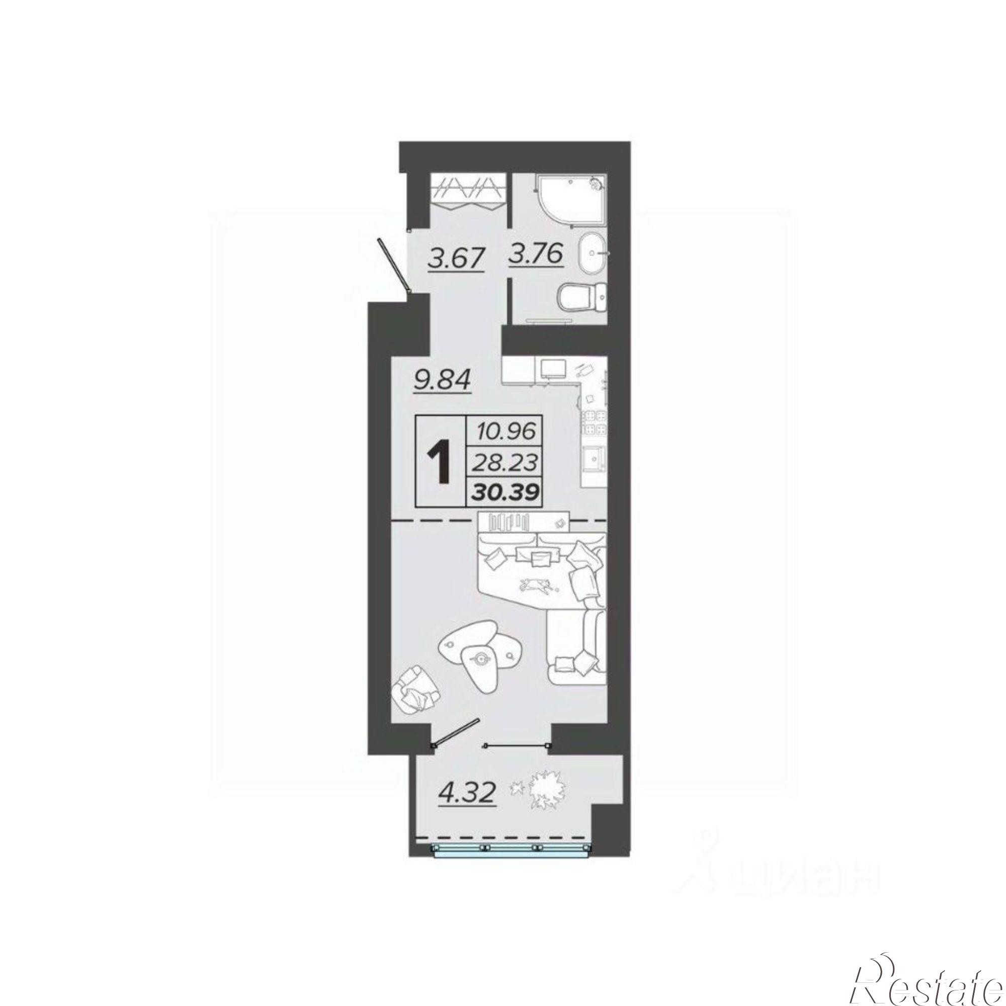 Купить квартиру за 4 117 840 рублей на улица имени А.Ф. Войстроченко