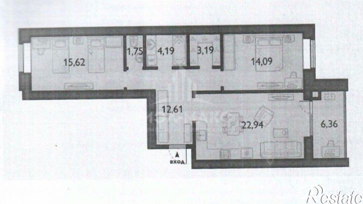 2-комн квартира Брянский район, Мегаполис-парк мкр