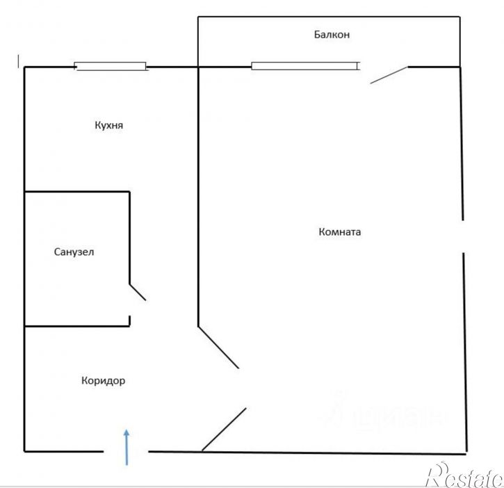 1-комн квартира Брянск, улица Брянского Фронта, 20к1