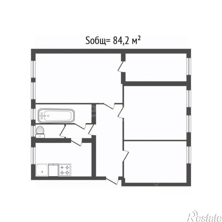 3-комн квартира ул Мира, 9,  д. 9