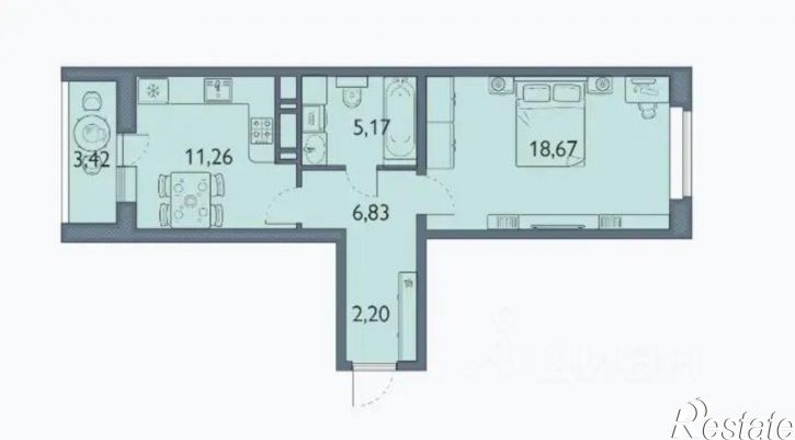 1-комн квартира Брянск, проспект Станке Димитрова, 67к7