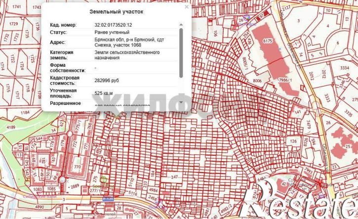 Земельный участок Снежка садовое товарищество
